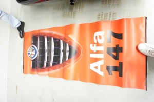Alfa Romeo 147 Banner RIEßIG 70x180cm beidseitig...