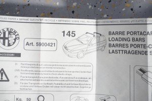 5900421 Alfa Romeo 145 Dachgepäckträger mit Anleitung