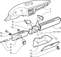 60507809 Alfa Romeo Spider Serie 4 Halter Klipps für Armaturenbrett (Nr. 14 auf Skizze)
