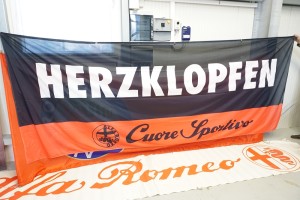 Alfa Romeo Flag Banner Cuore Sportivo Herzklopfen ca....