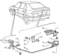 60589077 / 60562237 Alfa Romeo 33 Heckklappen Schloss Abdeckung Verkleidung