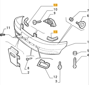 60624074 Alfa Romeo 145 & 146 2.0 16V Dichtung Profil Stoßstange vorne