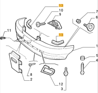 60624074 Alfa Romeo 145 & 146 2.0 16V Dichtung Profil Stoßstange vorne
