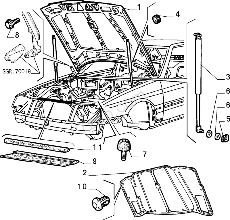 60558382 Alfa Romeo 164 Dichtung vorne M box
