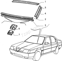 60561715 Alfa Romeo 164 Profil Dichtung Windschutzscheibe links [Nr. 5 auf Skizze]