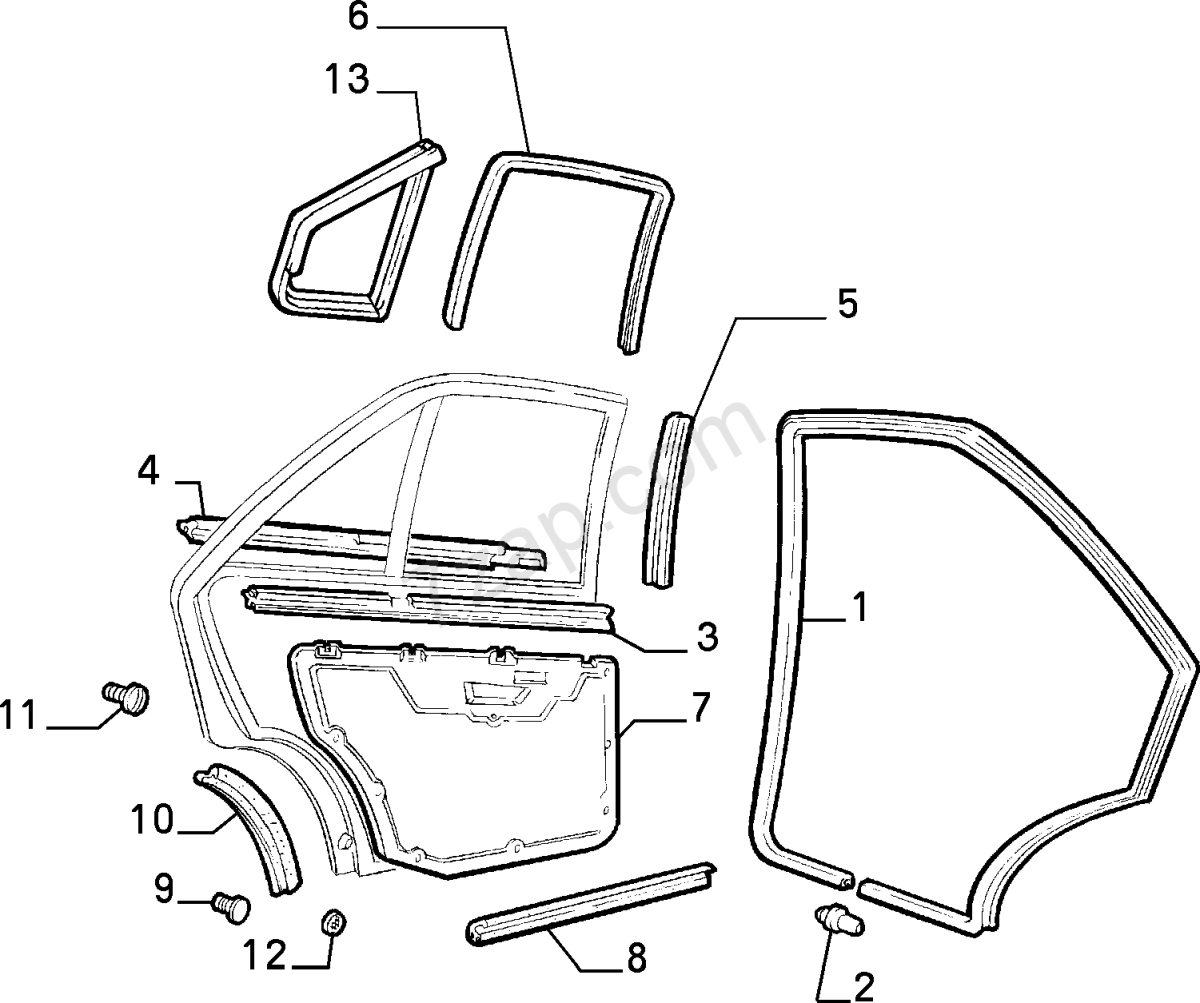 60578572 Alfa Romeo 155 Dichtung unter h box
