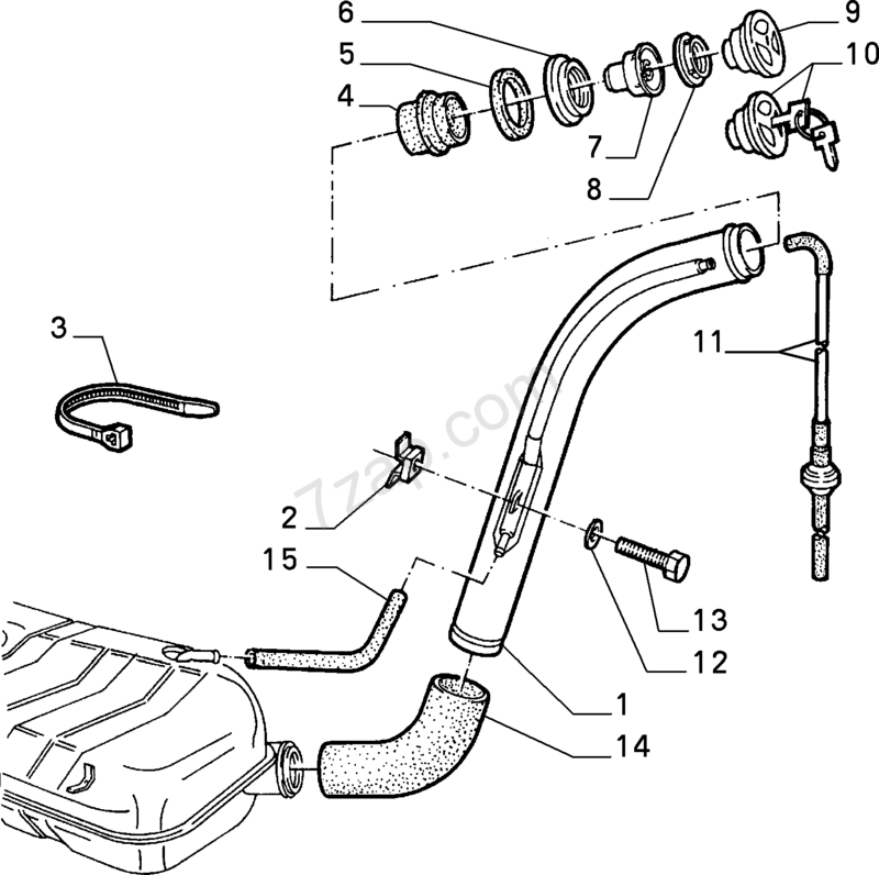 60525407 Alfa Romeo 33 I.E. Benzinleitun box