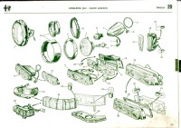 105486507501 Alfa Romeo Berlina + GTV 1750 105 Innenscheinwerfer Topf mit Normalen Lampe und Kabel Links und Rechts (Elma) [Nr. 1 auf Skizze]