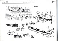 530488 Alfa Romeo Alfasud TI Stoßstangenhorn / Pralldämpfer Vorne + Hinten Rechts [Nr. 15 auf Skizze]