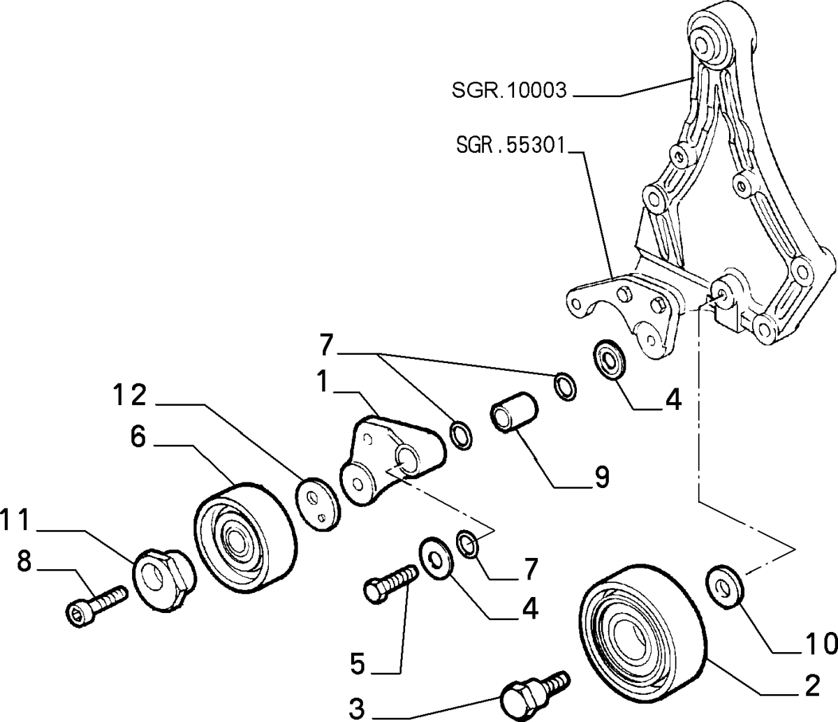60603996 Alfa Romeo 164 / 155 Schraube K box