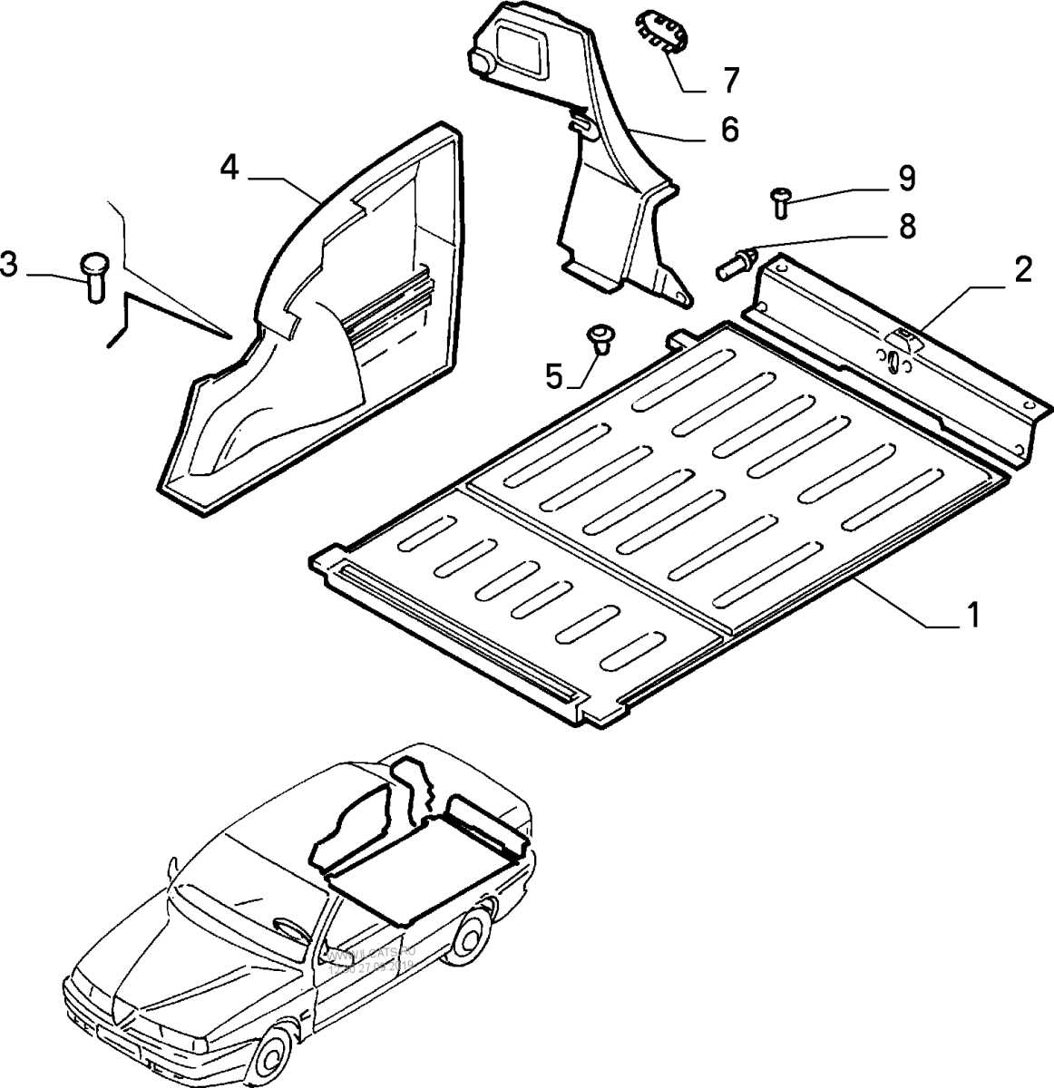 60559602 Alfa Romeo 33 Klipp Kofferraum  box