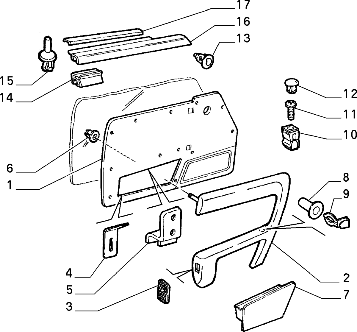 60723504 Alfa Romeo Spider 105 / 115 Befestigungsklipp Armle