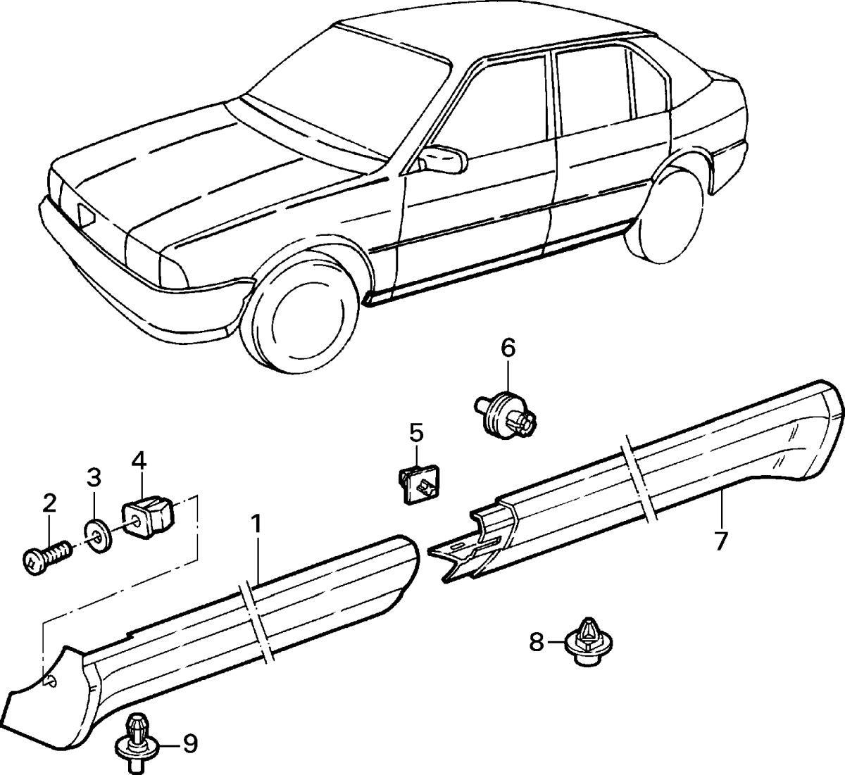 60503558 Alfa Romeo 33 Lock Washer Moulding [No. 3 on Photo]
