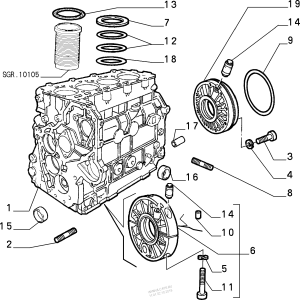60568728 Alfa Romeo 164 / 155 / 33 Seal Gasket Ring Crank Case [No. 13 on Photo]
