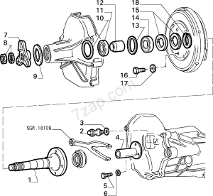 60521618 Alfa Romeo 75 Screw Transmission [No. 16 on Photo]
