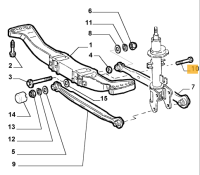 60656519 / 60625098 Alfa Romeo 147 & 156 & GT 937 Schraube für Stoßdämpfer hinten