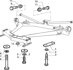 60533967 Alfa Romeo 75 Spacer for Rear Suspension (Drawing Nr. 8)