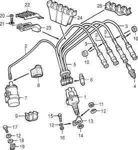 60513321 Alfa Romeo 164 & 75 Spark Plug Cable (Drawing Nr. 3)