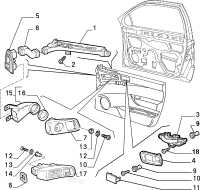 60585801 Alfa Romeo 145 Front Türe Luft Kanal (Skizze Nr. 6)