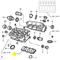 60569900 / 60543571 Alfa Romeo Spider 916 / 75 / 164 / SZ / RZ  3.0 V6  12V Gasket Cylinder Head Left