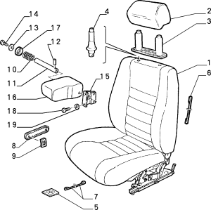 60807194 Alfa Romeo 164  Spring for Screw Armrest (Drawing-Nr. 10)