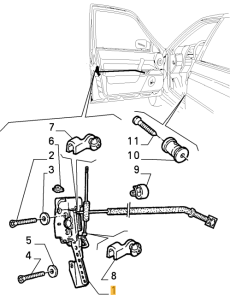 60780067 Alfa Romeo 164 Türschloss vorne links 87-92