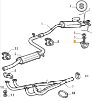 60504209 Alfa Romeo 33 & Alfasud Rubber Bracket Exhaust Pipe