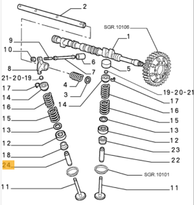 60737370 / 60810435 / 60605721 / 11928015240101 Alfa Romeo & Fiat & Lancia V6 Engines Valve Guide Outlet (Price for One)