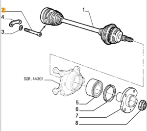 60504685 Alfa Romeo 145 / 146 / 33 / 75  Screw Bolt Driveshaft
