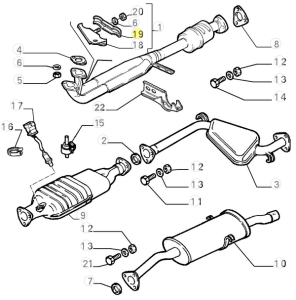 60511515 Alfa Romeo 164 Klemmstück / Bügelschraube Rohrleitung Auspuffanlage 2,0 TS