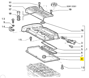 60586217  Fiat / Lancia Gasket Valve Cover1,8