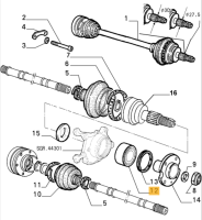60554002 Alfa Romeo 33 ED.88 & 75 & 90 & Alfetta GTV6 Rear Wheel Bearing Axle Shaft
