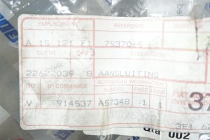 7537065 Fiat Punto / Tipo Kühlmittel T-Rohrleitung