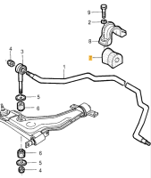 82412746 Alfa Romeo 164 / GTV Spider 916 Lagerbuchse für Stabilisator Vorderachse