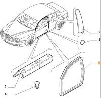 156037036 Alfa Romeo 156 Türrahmen Dichtung vorne links
