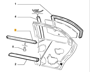 60620840 Alfa Romeo 156 Limousine Rear Extern Duct Moulding RH