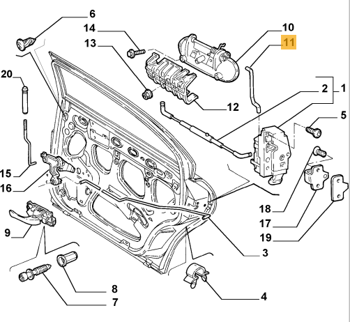 60613404 Alfa Romeo 166 Tie Rod Door Lock RH