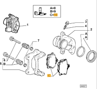 60810239 / 60777600 Alfa Romeo 155/145/146 & Fiat & Lancia Bremsbelagsatz vorne