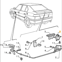 60589075 Alfa Romeo 33 (90-94) Schloss Kofferraum