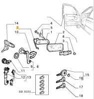 60509478 Alfa Romeo 164 Rod Front Door Pull