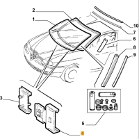 60509671 Alfa Romeo 164 Lock Rear Window Screen / 159 Lock Front Windscreen
