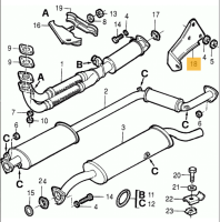 60542806 60511512 164200912302 Alfa Romeo 164 2.0 T.S. Halter Auspuff