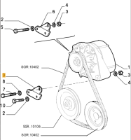 60517625 / 109858 Alfa Romeo 33 ED. 88 1.5 & 1.7 AS & 1.7 I.E. Halter Lichtmaschine