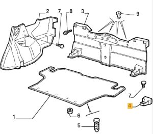 60525808 Alfa Romeo 33 I.E. Halter Kofferraum innen rechts
