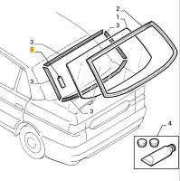 60580423 Alfa Romeo 155 Verkleidung Heckscheibe Befestigung