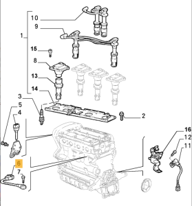 46469867 Alfa Romeo145 & 146 & GTV Spider 916 & GT 937 Klopfsensor