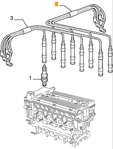 60566481 Alfa Romeo 155 1.7 / 1.8 / 2.0 T.S. Ignition Cable Set