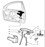 156023140 & 156023137 Alfa Romeo 156 Door Handle LH & RH