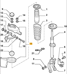 60625004 Alfa Romeo 147 & 156 & GT 937 Domlageraufnahme links oben