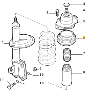 60806398 / 7601502 Alfa Romeo 145/146/155 & Fiat & Lancia Lager Stoßdämpfer vorne rechts